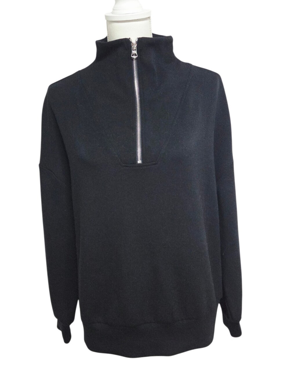 Varley Hawley Half Zip Sweatshirt Black Medium - Picture 3 of 9